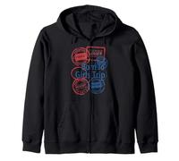 Born To Girls Trip Matching 2026 Passport Stamp Zip Hoodie