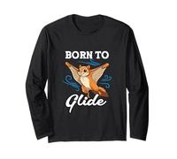 Born to Glide Sugar Glider Flying Forest Explorer Long Sleeve T-Shirt