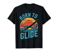 Born To Glide Vintage Sunset Glider Plane T-Shirt
