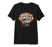 Born to Grill BBQ Smoker Dad Pitmaster Premium T-Shirt