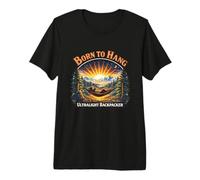 Born to Hang Ultralight Backpacker Hammock Camping Humor Premium T-Shirt