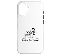 Born To Heal Pet Doctor Veterinary Medicine Case for iPhone 16