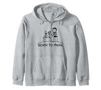 Born To Heal Pet Doctor Veterinary Medicine Zip Hoodie