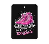 Born To Ice Skate Car Air Freshener Aromatherapy Tablets Hanging Scented Cards for Rooms Bathrooms Wardrobe Square