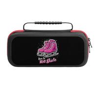 Born to Ice Skate Carrying Case Compatible with Switch Accessories Holds 20 Game Cartridge