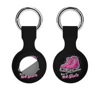 Born To Ice Skate Compatible with Airtag Locator Silicone Protective Case with Keychain 1PCS