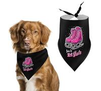 Born To Ice Skate Dog Scarf Triangle Bandana Cat Soft Puppy Scarfs for Small Medium Pets