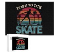 Born to Ice Skate Puzzles Customized Challenging Gifts for Adults 300/500/1000 Piece