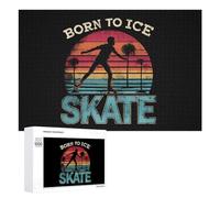 Born to Ice Skate Puzzles Customized Challenging Gifts for Adults 300/500/1000 Piece
