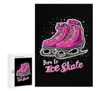 Born To Ice Skate Wood Puzzles for Adults And Family Vertical Version Game Interesting Creative Gift Wooden Jigsaw Puzzle