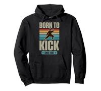Born To Kick Since 2007 Karate Theme Birthday Boy Birth Year Pullover Hoodie