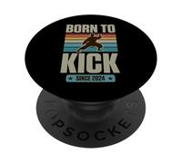 Born To Kick Since 2024 Karate Theme Birthday Boy Birth Year PopSockets Adhesive PopGrip