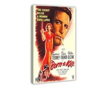 Born to Kill 1947 Movie Canvas Poster Wall Art Decor Print Picture Paintings for Living Room Bedroom Decoration 08x12inch(20x30cm)