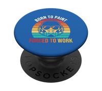 Born To Paint Forced To Work Miniature Painting Funny PopSockets Adhesive PopGrip