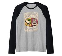 Born to Pick Berries Forced to Make Jam Harvest Farmer Humor Raglan Baseball Tee