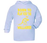 Born To Play For Wallabies Supersoft Baby Hoodie Age 1-2 years Blue