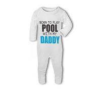Born to Play Pool with My Daddy - Baby Romper Suit, 3-6 Months