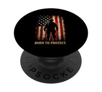 BORN TO PROTECT. Weathered Soldier PopSockets Adhesive PopGrip