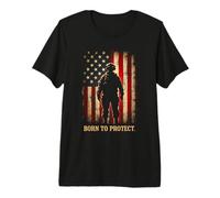 Born to Protect. Weathered Soldier Premium T-Shirt