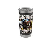 Born to Quest Forced to Create Shareholder Value Knight Meme Stainless Steel Insulated Tumbler