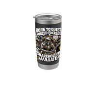 Born to Quest Forced to Create Shareholder Value Knight Meme Stainless Steel Insulated Tumbler