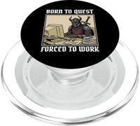 Born To Quest Forced To Work Funny Gamer Death Knight PC PopSockets PopGrip for MagSafe
