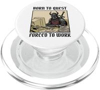 Born To Quest Forced To Work Funny Gamer Death Knight PC PopSockets PopGrip for MagSafe