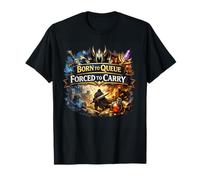 Born to Queue Forced to Carry Funny MOBA Gamer T-Shirt