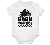 Born to Race Babygrow Future Motorbike Racer Babies Boy Girl Funny Baby Vest, 0-3 Months, White