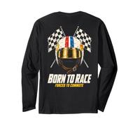Born to Race Forced to Commute Vintage Racing Helmet Long Sleeve T-Shirt