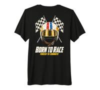 Born to Race Forced to Commute Vintage Racing Helmet Premium T-Shirt