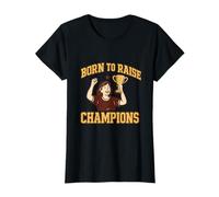 Born to Raise Champions Funny Sports Mom Graphic T-Shirt