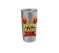 Born to Raise Hell Rebel Fire Stainless Steel Insulated Tumbler