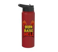 Born to Raise Hell Rebel Fire Stainless Steel Insulated Water Bottle
