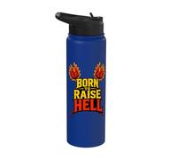 Born to Raise Hell Rebel Fire Stainless Steel Insulated Water Bottle