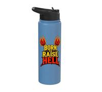 Born to Raise Hell Rebel Fire Stainless Steel Insulated Water Bottle