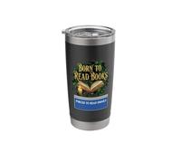 Born to Read Books Forced to Read Emails Funny Office Humor Stainless Steel Insulated Tumbler