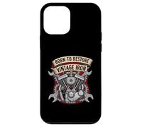 Born to Restore Vintage Iron Engine Mechanic V-Twin Motor Case for iPhone 12 mini