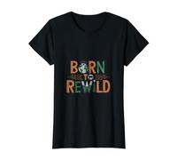 Born to Rewild - Earth Day 2025 Climate Change Value Graphic T-Shirt, Women, Black, L