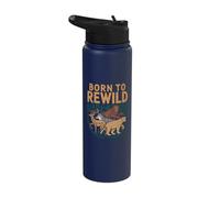 Born to Rewild - Funny Earth Day Climate Change Stainless Steel Insulated Water Bottle