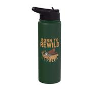 Born to Rewild - Funny Earth Day Climate Change Stainless Steel Insulated Water Bottle