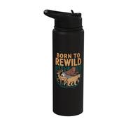 Born to Rewild - Funny Earth Day Climate Change Stainless Steel Insulated Water Bottle