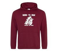 Born to Ride Forced to Work Hoodie for Biker Men Women | Funny Motorcycle Riding Sweatshirt | Biker Gift Idea | Cool Graphic Pullover Hoodie | Casual Streetwear for Riders