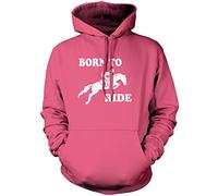 Born to Ride Unisex Hoodie - Pink Medium