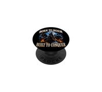Born to Roam Built to Conquer Wolf Lover Adventure Seeker PopSockets Adhesive PopGrip
