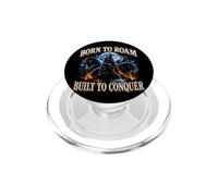 Born to Roam Built to Conquer Wolf Lover Adventure Seeker PopSockets PopGrip for MagSafe