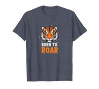 Born to Roar: Fierce Tiger Spirit for Adventurers T-Shirt, Men, Heather Blue, 6XL