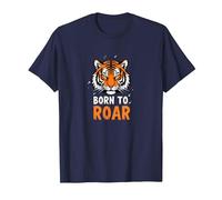 Born to Roar: Fierce Tiger Spirit for Adventurers T-Shirt, Men, Navy, 6XL