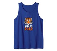 Born to Roar: Fierce Tiger Spirit for Adventurers Tank Top, Men, Royal Blue, S