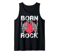 Born To Rock Lets Rock Rock&Roll Vintage Retro Rock Concert Tank Top